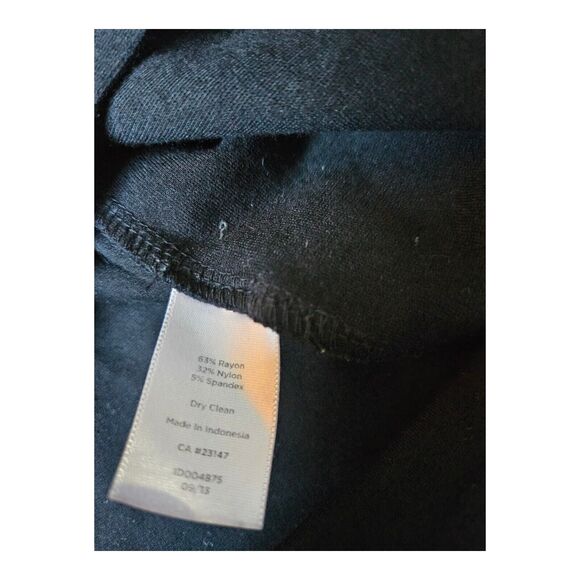 Talbots Size 12 Black Short Sleeve Zip Closure Dress - Picture 3 of 7